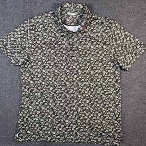 Fore Fathers Mens XXL Steak Meats Golf Polo Shirt Print Black